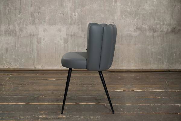 Esszimmerstuhl JADA Grau - Metall - Textil