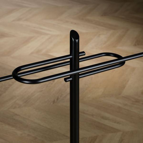 Handtuchhalter MIRO Schwarz - Edelstahl - 40 x 89 x 30 cm