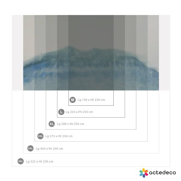 Papier peint  Blue Rock,  375 x 250cm Largeur : 375 cm