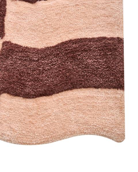 Teppich DIWANA Beige - Braun - Textil - 60 x 90 cm