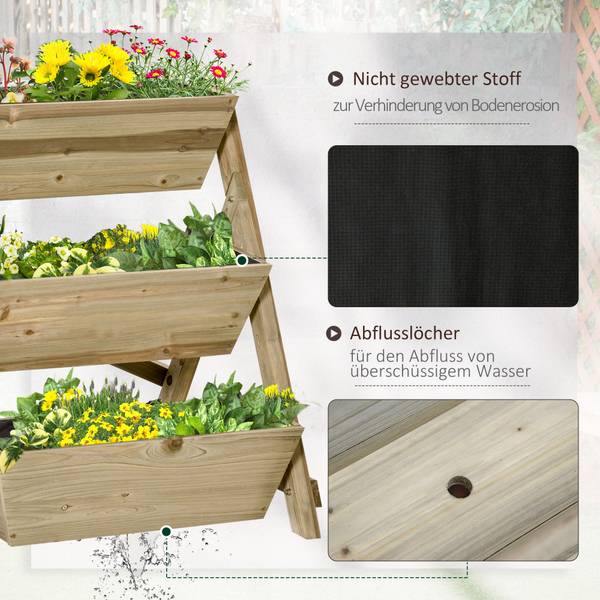 Blumentreppe 845-651 Grün - Holzwerkstoff - 61 x 77 x 71 cm