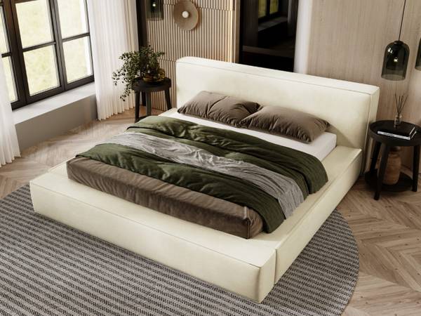Polsterbett MALI Beige - Liegefläche Breite: 180 cm