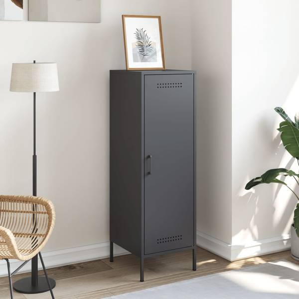 Highboard DE9102 Grau - Metall - 39 x 113 x 36 cm