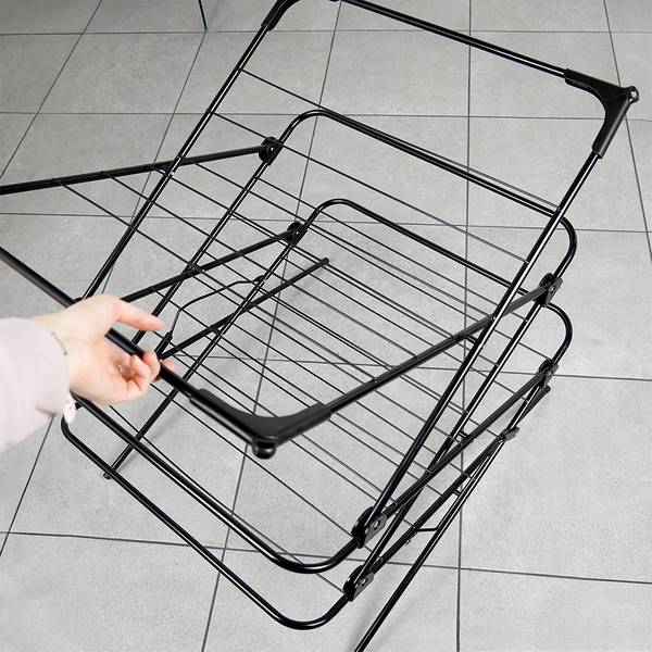 Wäscheständer 568003 Schwarz - Metall - 58 x 136 x 61 cm