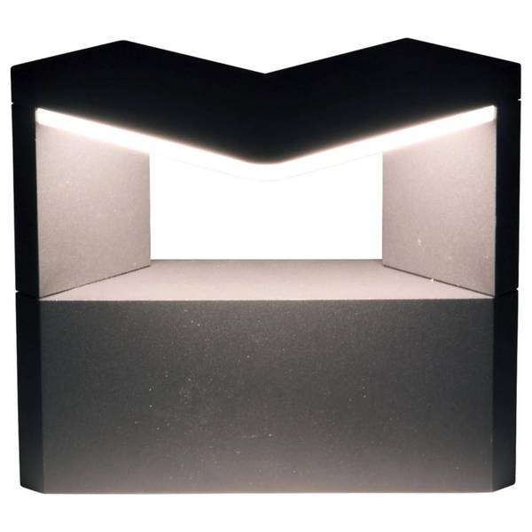Wandleuchte Bonita Schwarz - Aluminium - 17 x 15 x 12 cm