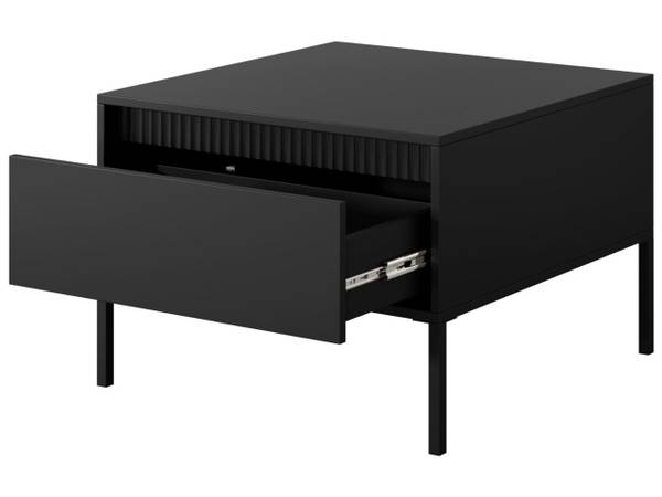 Couchtisch SORANO Schwarz - Stahl - ABS - 68 x 48 x 68 cm