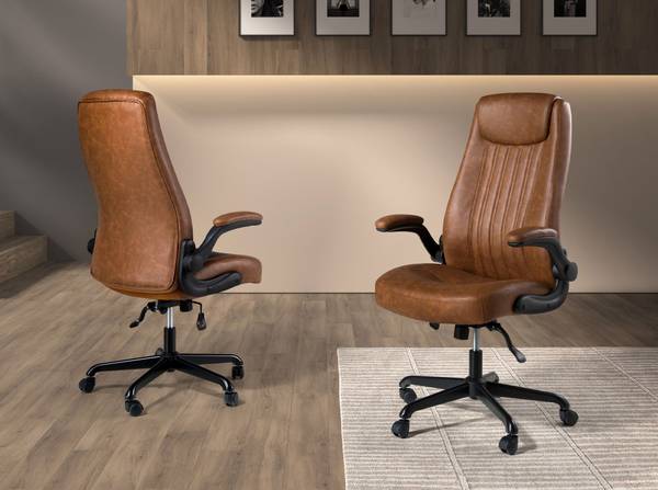 Büro-Drehstuhl 4223 Braun - Kunstleder - 69 x 115 x 73 cm