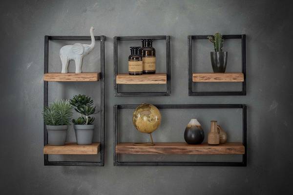 Wandregal ERGEA  Braun - Massivholz - 30 x 65 x 25 cm