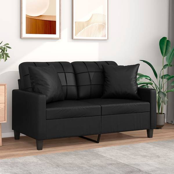 2-Sitzer-Sofa XT6680 Schwarz - Tiefe: 138 cm