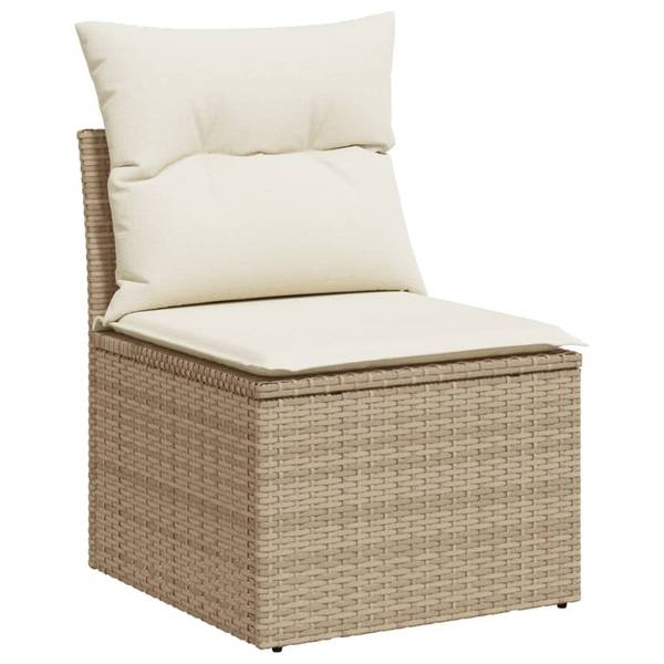 Garten-Lounge-Set 3034890-2 11-teilig Beige - Polyrattan - 62 x 69 x 62 cm