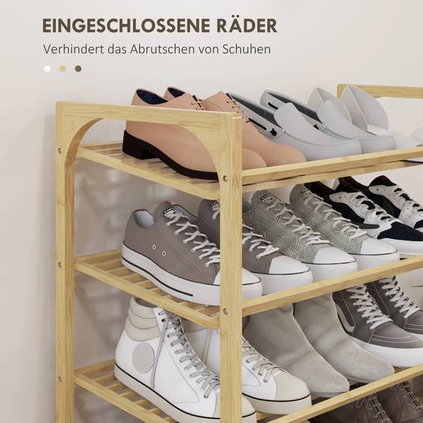 Schuhregal 837-511V00ND Braun - Bambus - 33 x 67 x 76 cm