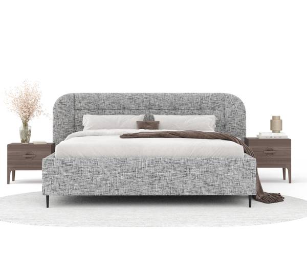 Polsterbett Nuno Grau - Liegefläche Breite: 140 cm