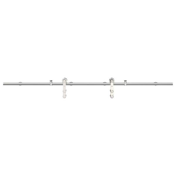 Matériel de porte coulissante 3038253 Argenté - Acier - 100 x 1 x 200 cm