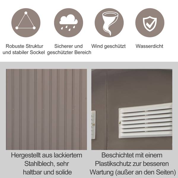 Gerätehaus 845-030GY Grau