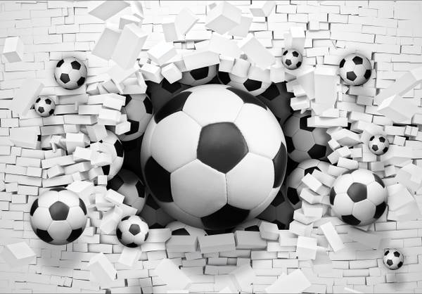 Vlies Fototapete Kinder Jungen Fußball 368 x 254 cm