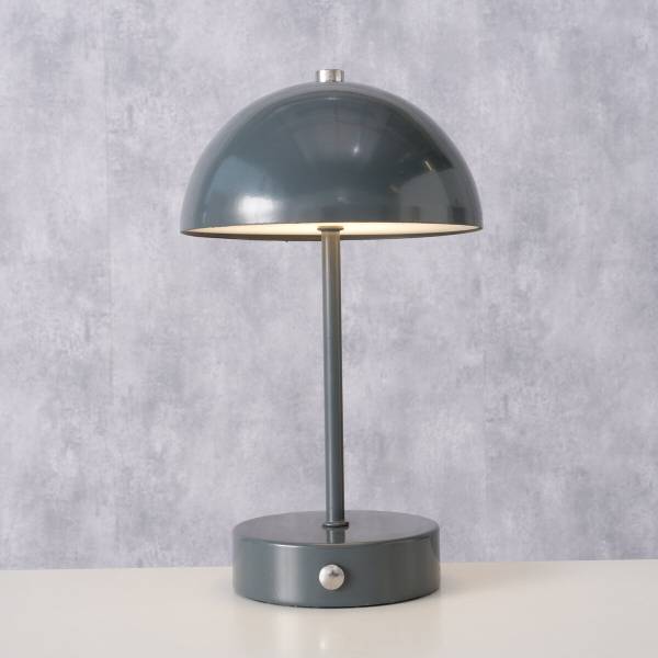 Nachttischlampe PETUNIA Grau - Metall - 15 x 25 x 15 cm