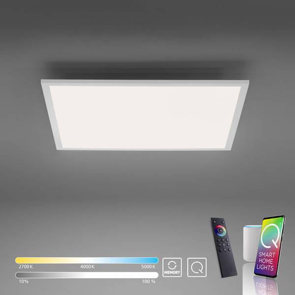 Deckenleuchte Q-Flag Weiß - Aluminium - 62 x 6 x 62 cm