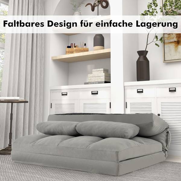Schlafsofa TH32783 Grau - Textil - 102 x 54 x 72 cm
