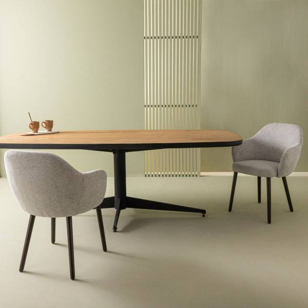 Bridge Sessel ERNEST 2er Set Grau - Hellgrau
