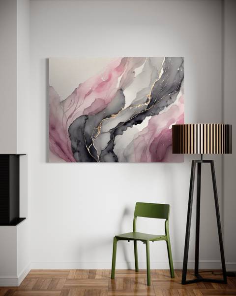 Tableau déco aquarelle abstraction 100 x 70 cm