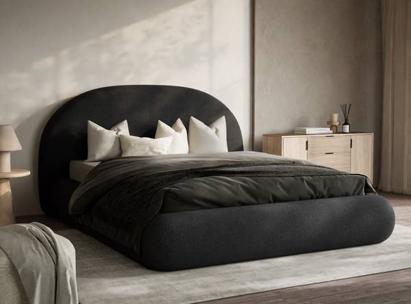 Polsterbett Maumere Graphit - Liegefläche Breite: 180 cm