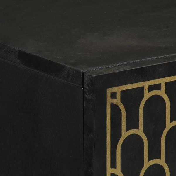 Highboard DE2775 Schwarz - Massivholz - 33 x 100 x 60 cm