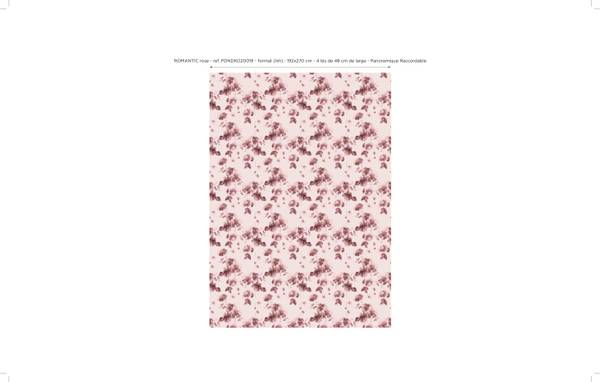 Romantische Panorama-Tapete Pink