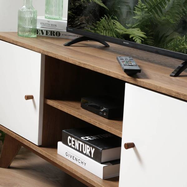 TV-Möbel ALBURA Braun - Holzwerkstoff - 39 x 53 x 129 cm