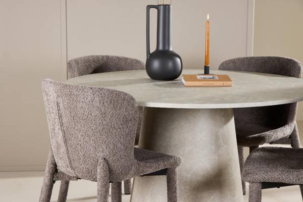 Essgruppe Lanzo (5-teilig) Beige - Holzwerkstoff - Holz teilmassiv - 120 x 75 x 120 cm