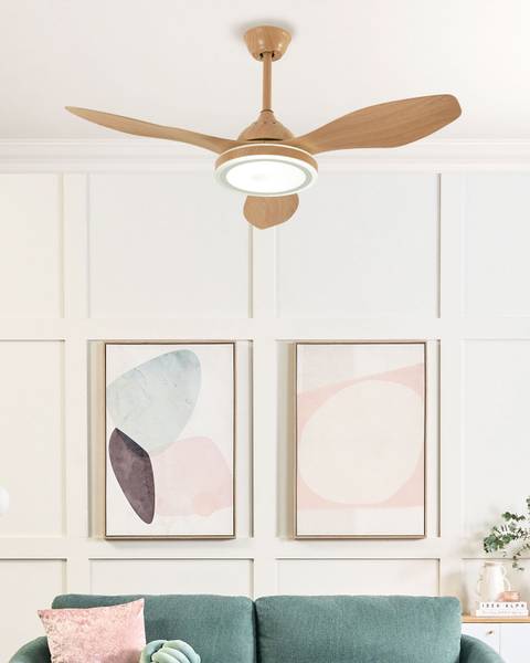 Ventilateur de plafond MUDDY Marron - Métal - 122 x 48 x 122 cm