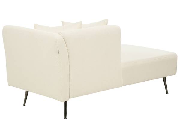 Chaiselongue RIOM Schwarz - Weiß - Naturfaser