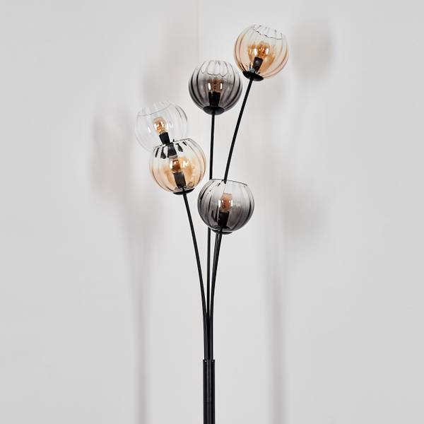 Stehlampe Cesaro Grau - Gelb - Metall - 35 x 55 x 98 cm