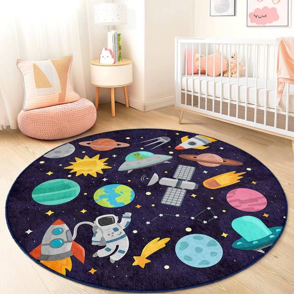 Kinderteppich Astronaut 450 1 120 x 120 cm