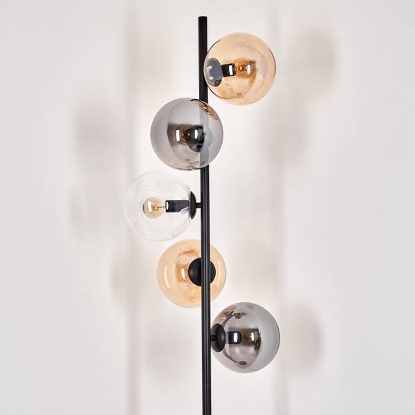 Stehlampe Fossobiubo Grau - Orange - Aluminium - Klarglas - 70 x 160 x 70 cm