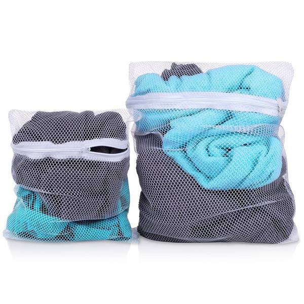 Wäschebeutel 2er Set 531701 Weiß - Polyester - 1 x 40 x 30 cm