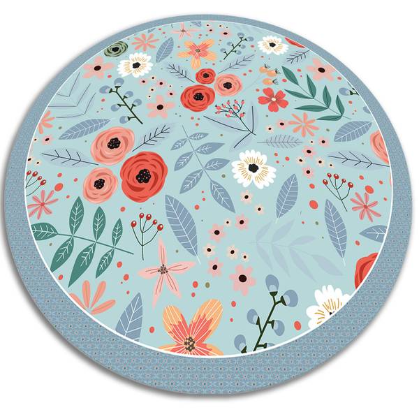 Teppich Wieseblumen 60 x 60 cm