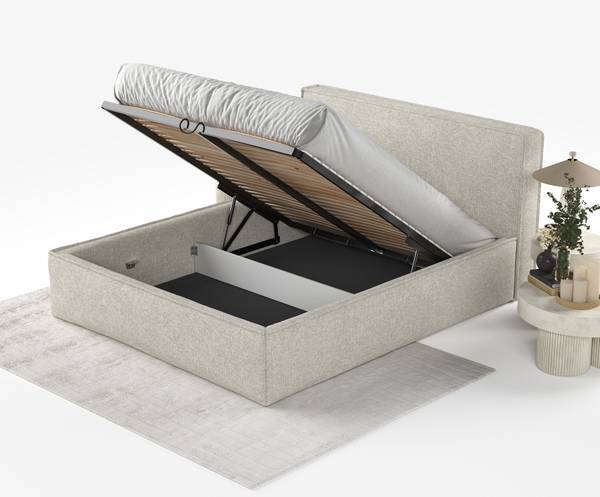 Polsterbett Lounge Beige - Grau - Liegefläche Breite: 180 cm