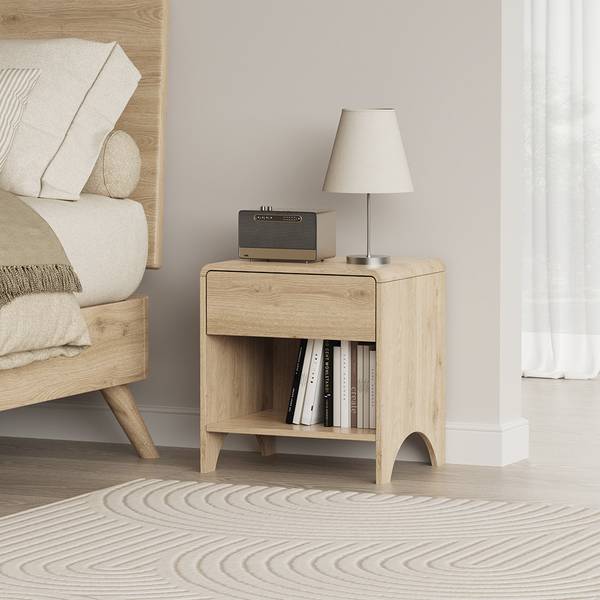Nachtkastje Oaki 57904 bruin - plaatmateriaal op houtbasis - 47 x 50 x 39 cm