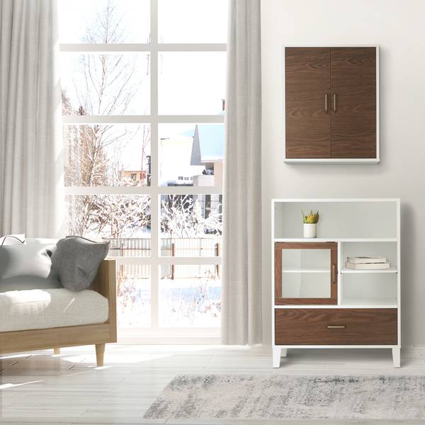Bad freistehender Lagerschrank Holzwerkstoff - 66 x 87 x 66 cm