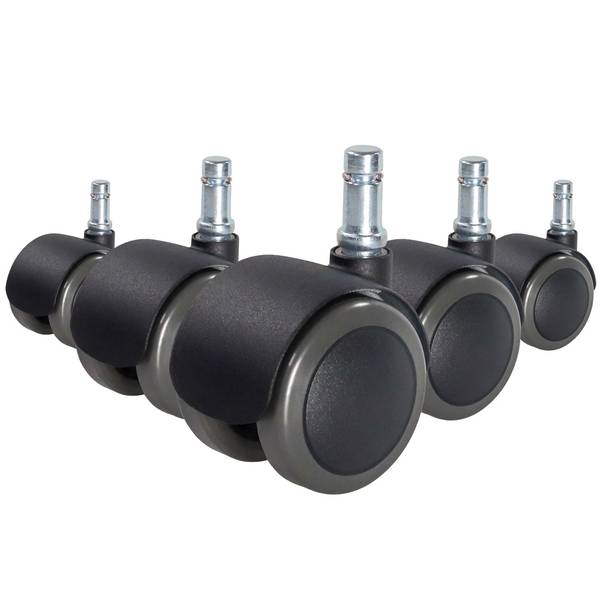 Stuhlrollen 5x ROLO FIX 11mm/50mm Schwarz - Metall - 6 x 6 x 5 cm