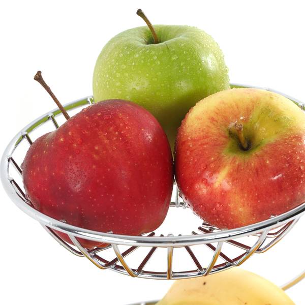 Obst-Etagere Stage Silber - Metall - 25 x 24 x 25 cm