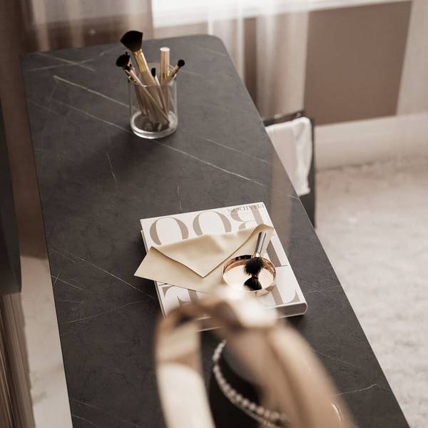 Schminktisch Konsole NAVANI Beige - Steingrau