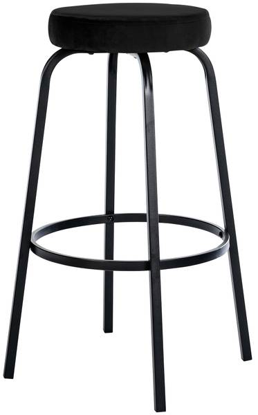 Barkruk Kamari zwart - kunstmatig dierenvel