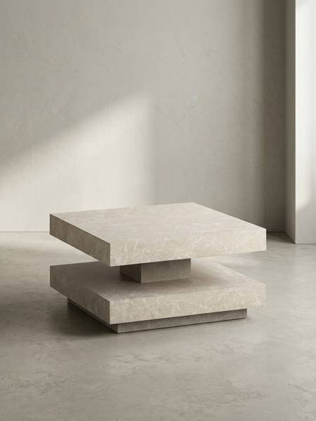 Couchtisch ROMSDAL mit Stauraum Beige