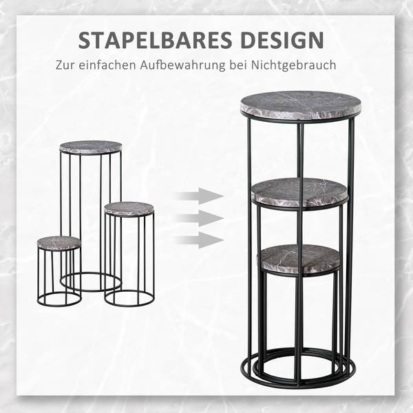 Blumenständer Set 845-564 Metall - 31 x 71 x 31 cm