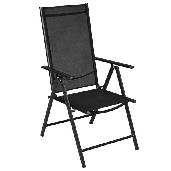 Gartenstuhl 3005527-1 4er Set Schwarz - Aluminium - 54 x 107 x 73 cm