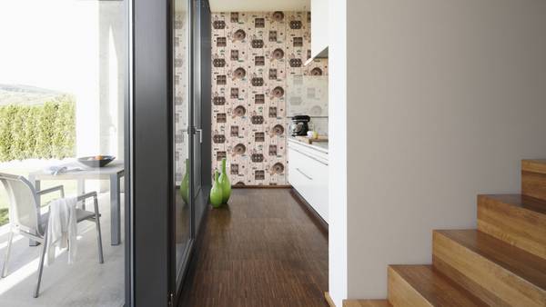 Vliestapete 4002 einfarbig glatt Design Beige - Braun