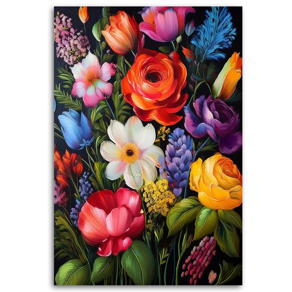 Leinwandbild Blumen 1-Teilig 40 x 60 cm