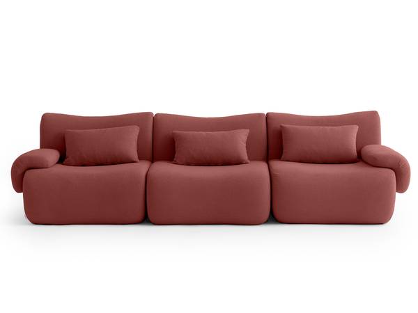 3-Sitzer Sofa TIME Rot