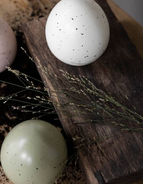 Osterei UGGLARP Weiß - Keramik - 9 x 10 x 9 cm